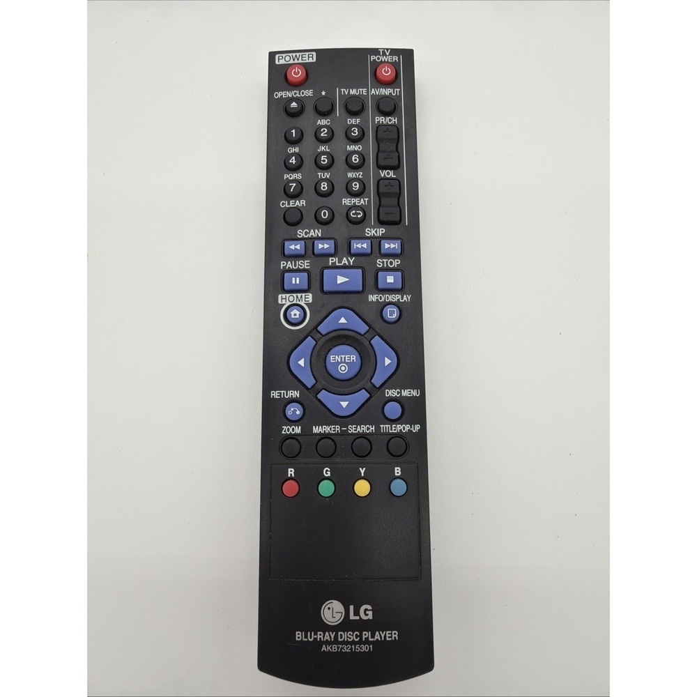 LG Original Remote Control for Blu-Ray‎ / DVD Disc Player AKB73215301